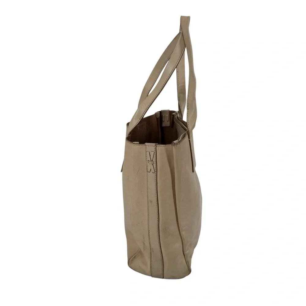 Frye Cream Leather Llana Tote Shoulder Bag